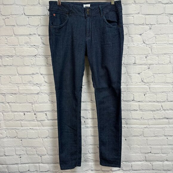 Hudson Women's Mid-Rise 5 Pocket Collin Flap Skinny Jean, Size 31, Dark Indigo - Picture 1 of 11